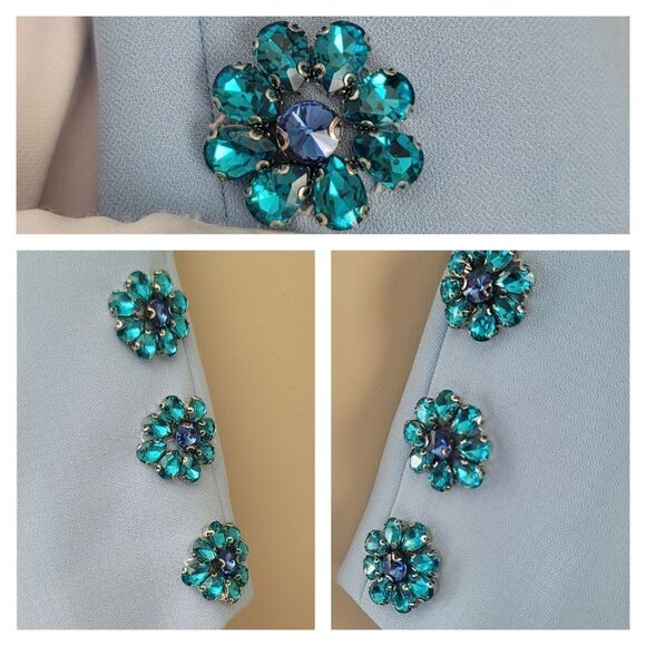 Blue Dress With Sequin Embroidery #463 - Picture 11 of 16